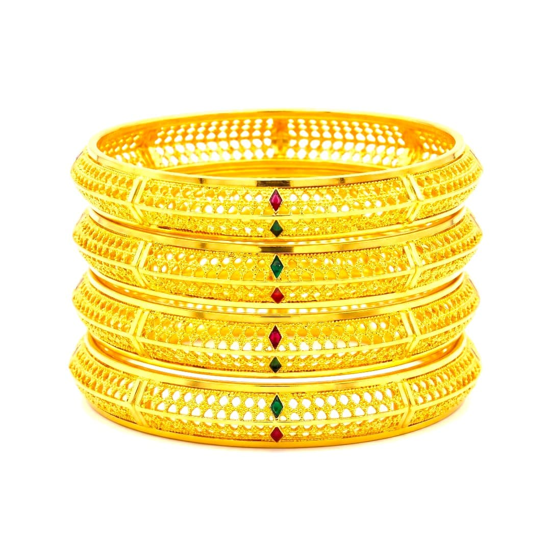 Shineora Swarnjaal Bangles Set of 4 - 4