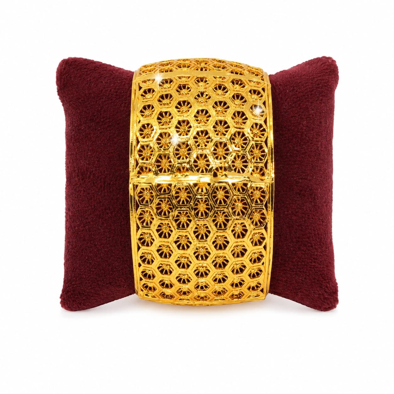 Shineora Honeycomb Royale Cuff Kada - 3