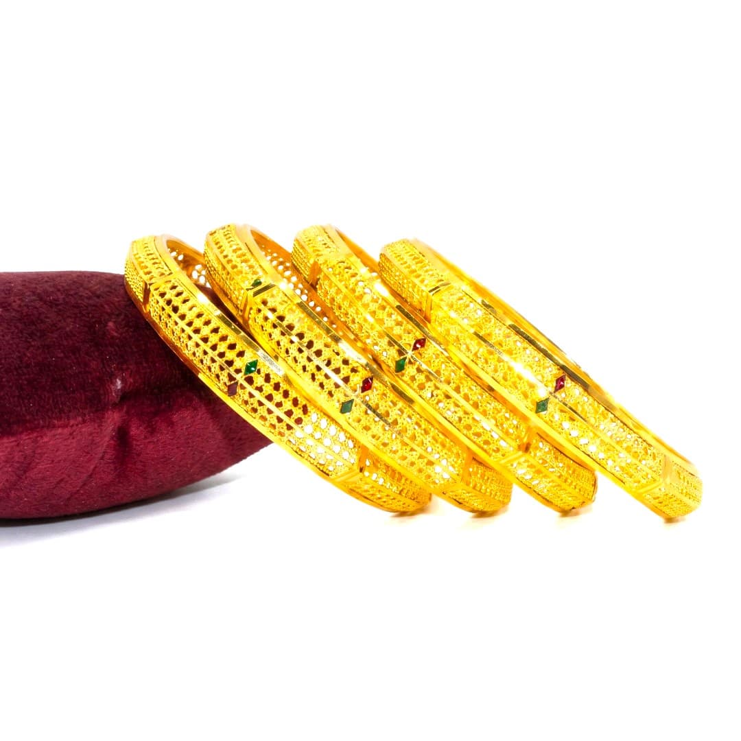 Shineora Swarnjaal Bangles Set of 4 - 3