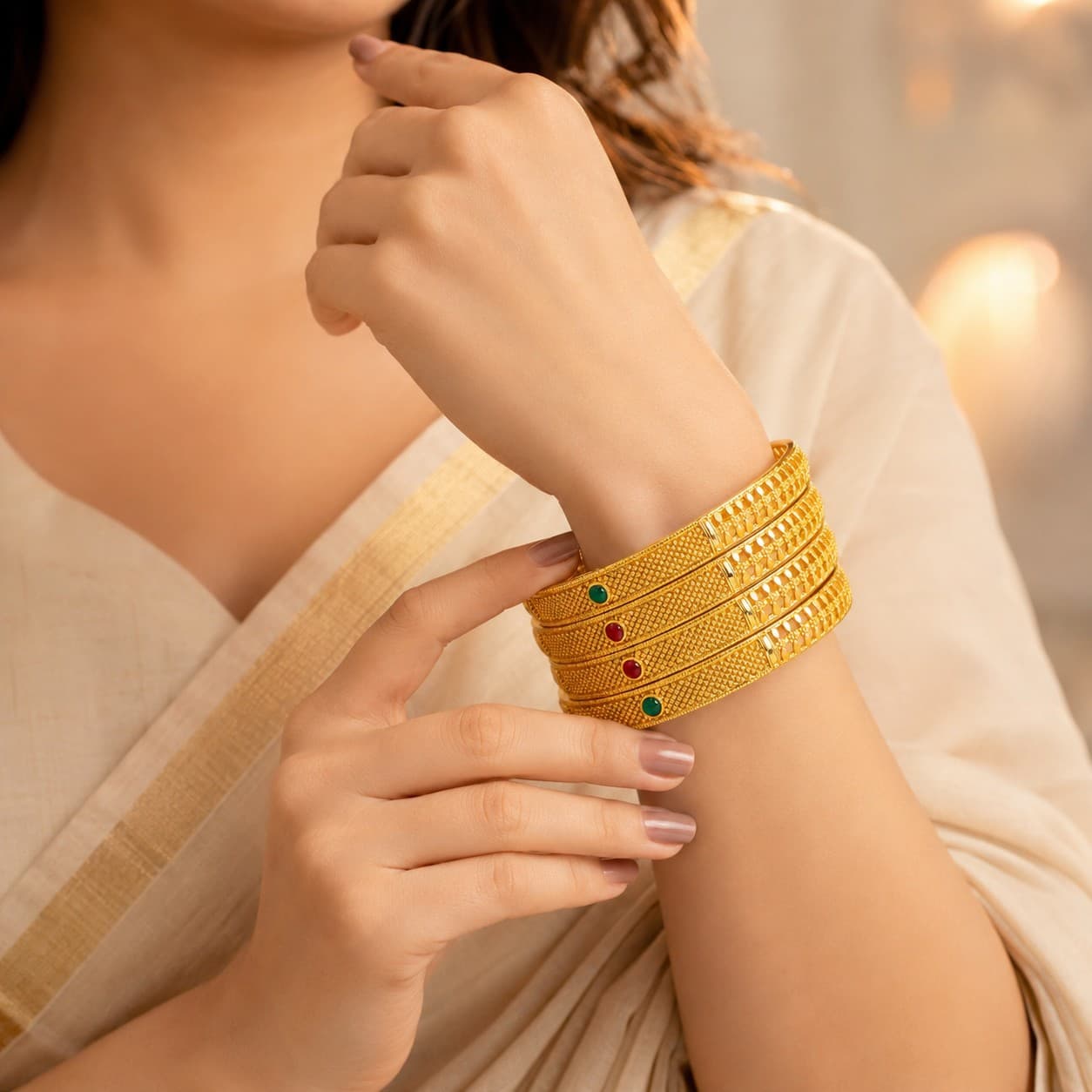 Shineora Ratnika Heritage Bangles Set of 4
