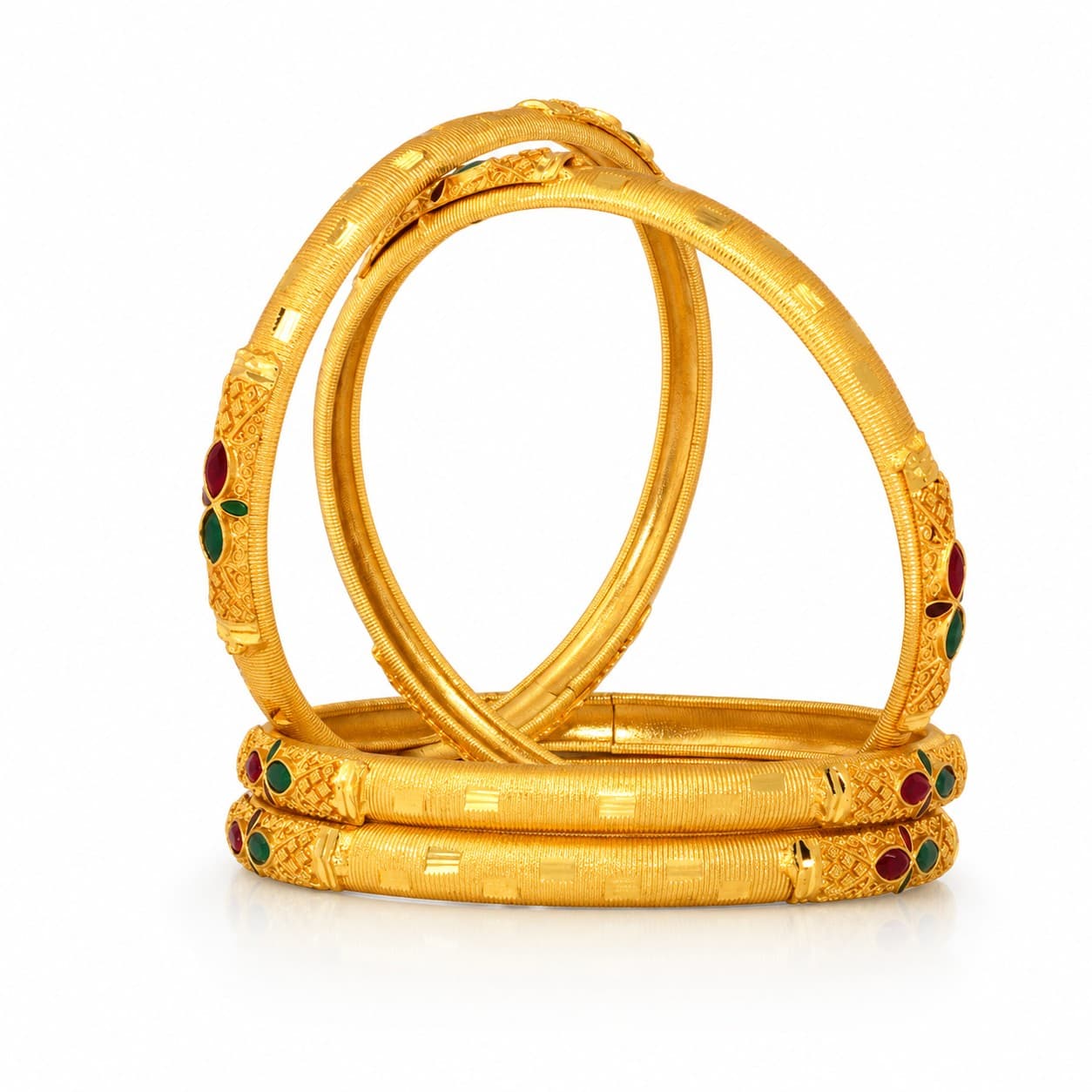 Shineora Ratnarekha Heritage Bangles Set-4 - 3