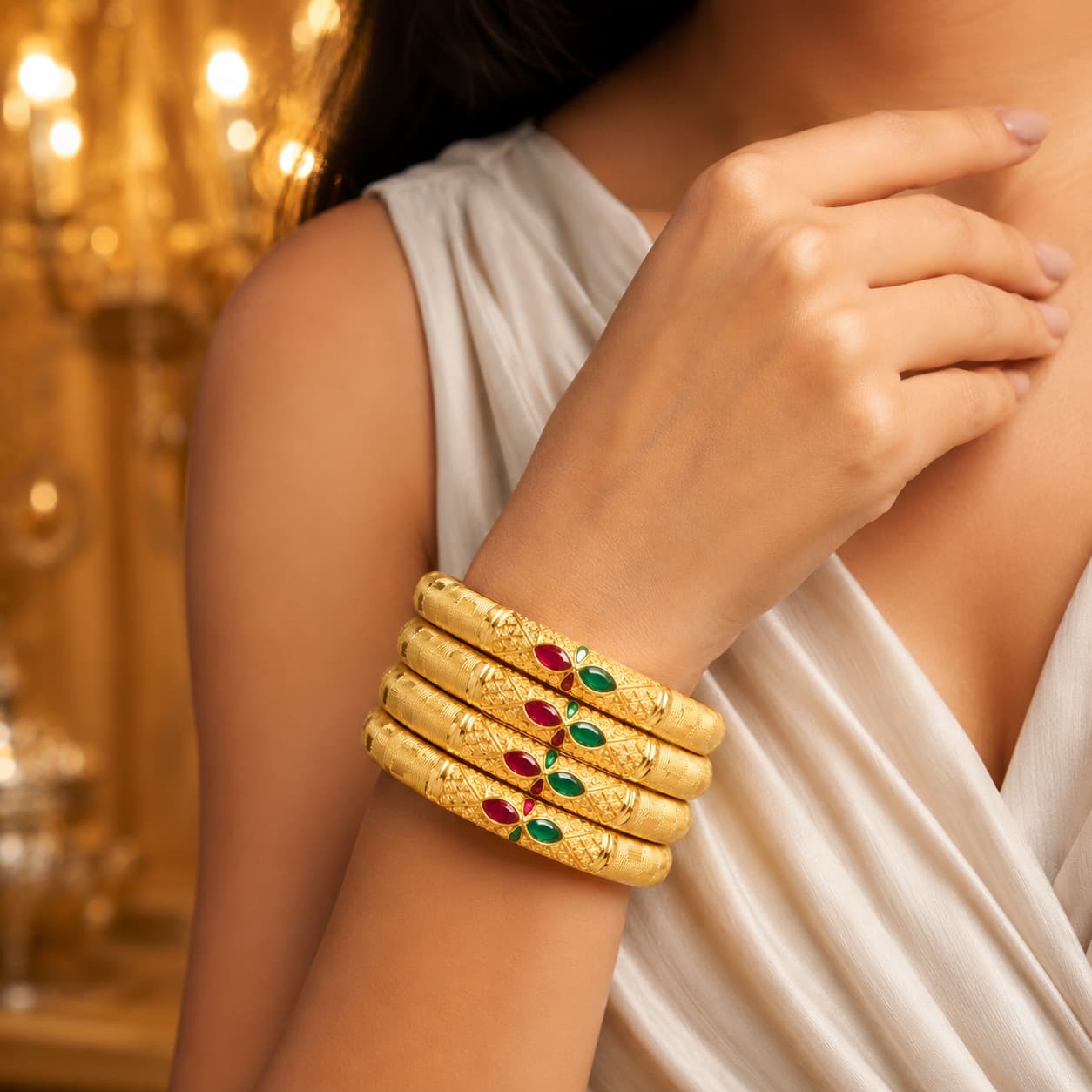 Shineora Ratnarekha Heritage Bangles Set-4