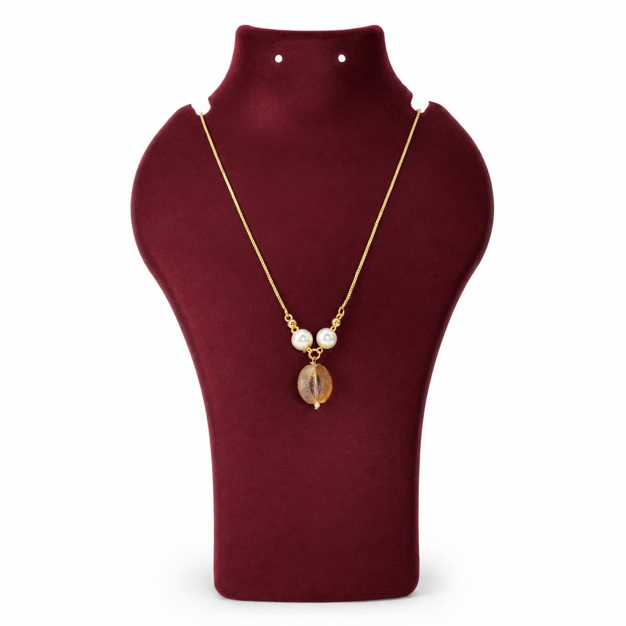 Shineora Gold-Plated Pearl Drop Pendant Necklace - 3