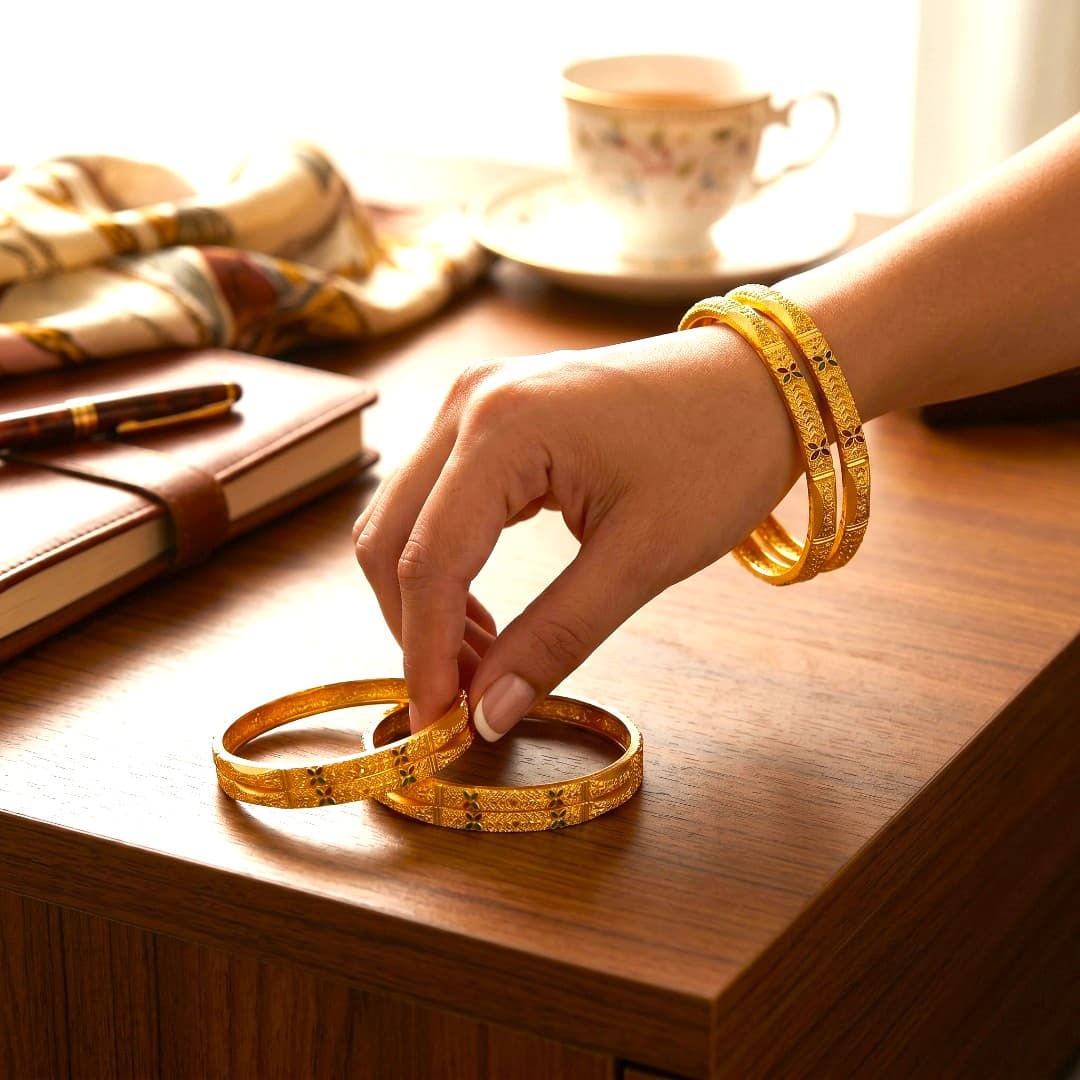 Shineora Pushprekha Meenakari Bangles Set Of 4