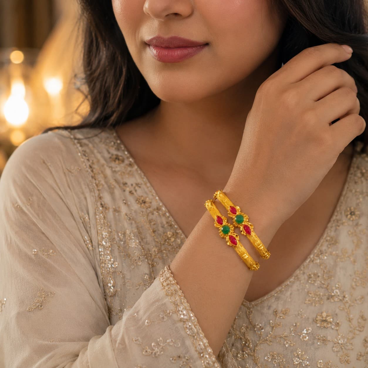 Shineora Zarva Bangles set of 2